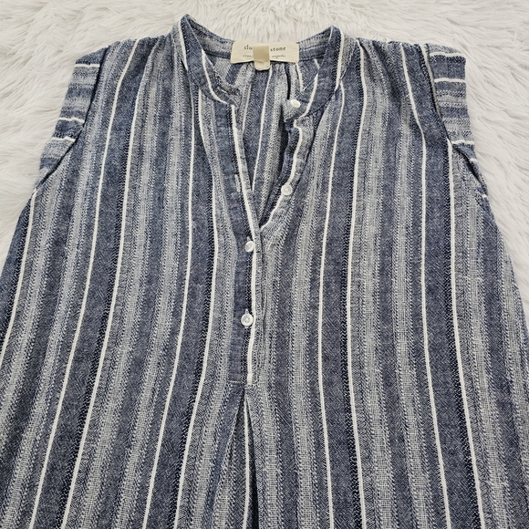 Anthropologie | Cloth & Stone Stripe Shirt Dress Button Top Sleeveless L… - Picture 6 of 12
